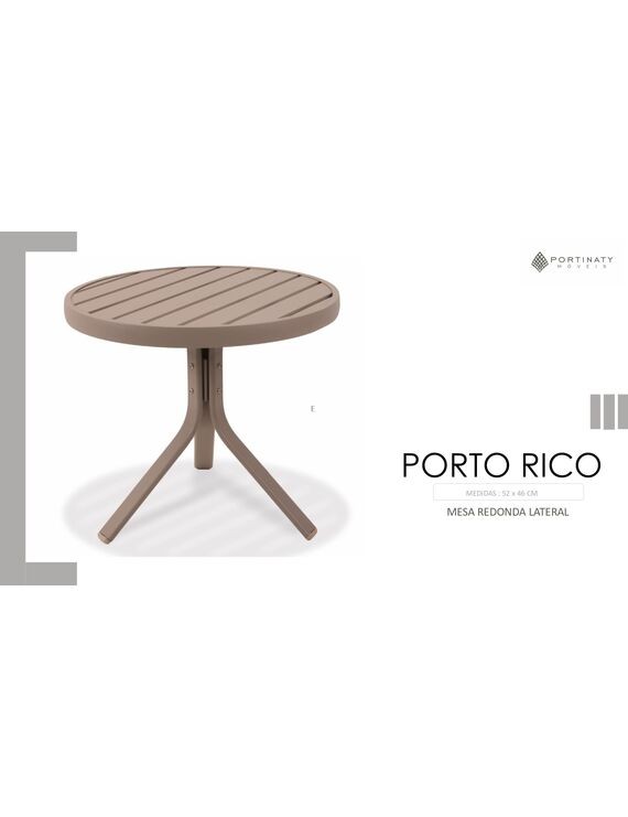 Mesa Redonda Lateral (S/ Furo)