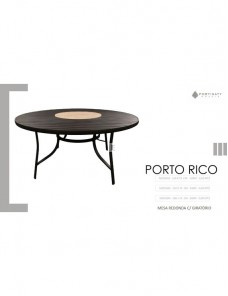 Mesa Redonda Com Giratório Ø 0.79 MTS - (C/ ou S/ Furo)