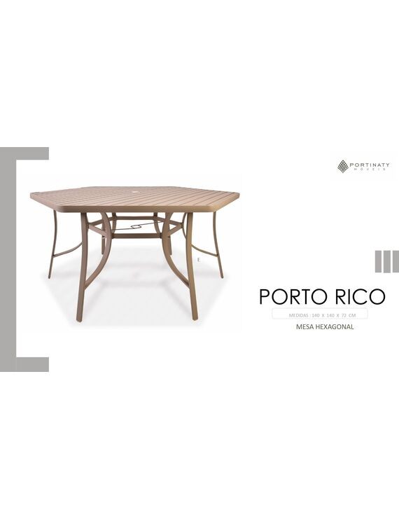 Mesa Hexagonal (C/ ou S/ Furo)