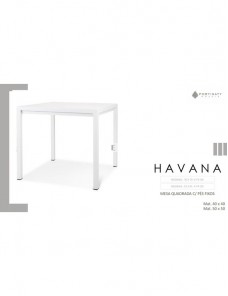 Mesa Quadrada C/ Pés Fixo  (Mat. 50 x 50)