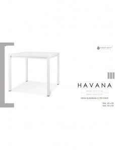 Mesa Quadrada C/ Pés Fixo  (Mat. 50 x 50)