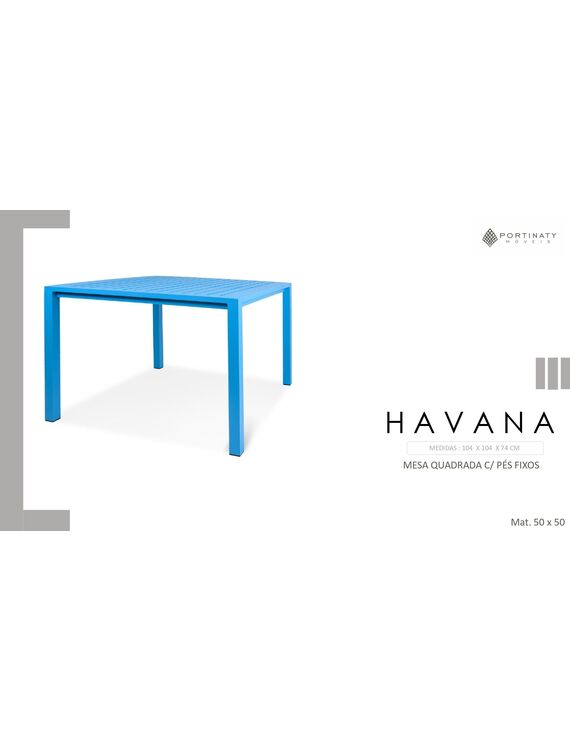 Mesa Quadrada C/ Pés Fixo  (Mat. 50 x 50)