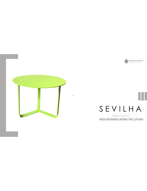 Mesa Redonda Lateral Pequena S/ Furo