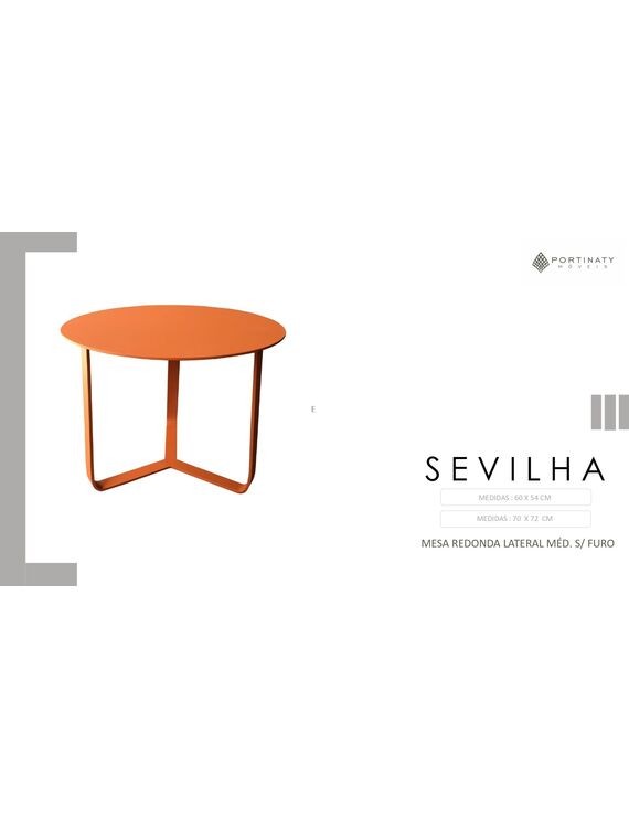 Mesa Redonda Lateral Média S/ Furo