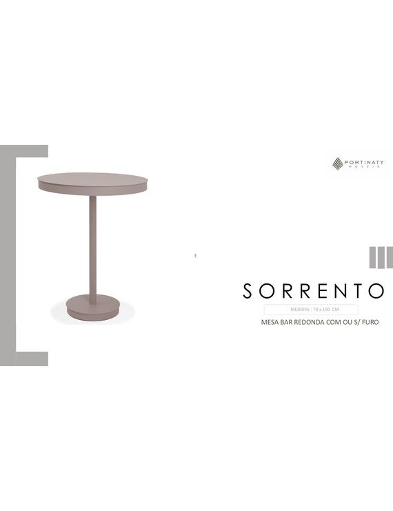 Mesa Bar Redonda Tampo Chapa sem furo