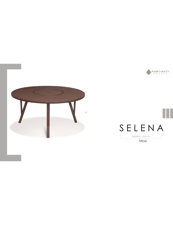 Mesa Redonda Giratória 4 Pès (Mat. 50 x 50)
Pés com regulagem.