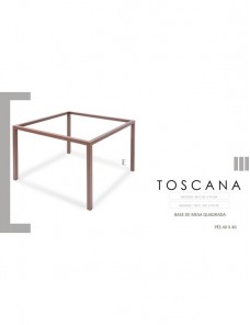 Base Mesa Quadrada Toscana - Pés 50 x 50