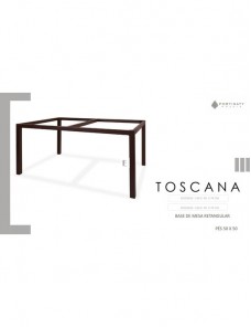 Base De Mesa Retângular -Toscana Pés 50 x 50