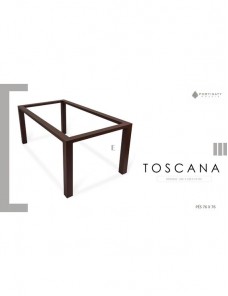 Base De Mesa Retângular Toscana - Pés 76 x 76