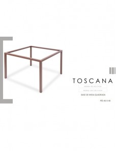 Base Mesa Quadrada Toscana - Pés 40 x 40