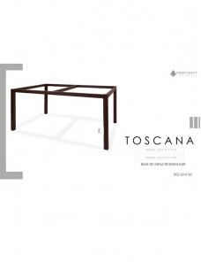 Base De Mesa Retângular Toscana - Pés 50 x 50