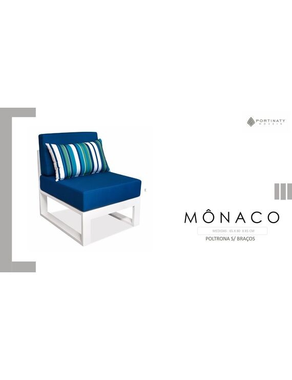 Poltrona Mônaco S/ Braços (Tapeçaria Inclusa)
