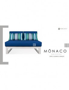 Sofá Mônaco 2 Lugares S/ Braços (Tapeçaria Inclusa)