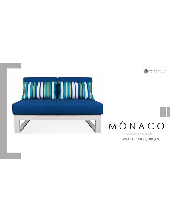 Sofá Mônaco 2 Lugares S/ Braços (Tapeçaria Inclusa)