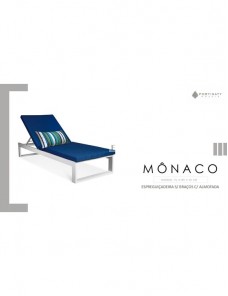 spreguiçadeira Mônaco Ripada C/ Almofada (Tapeçaria Inclusa