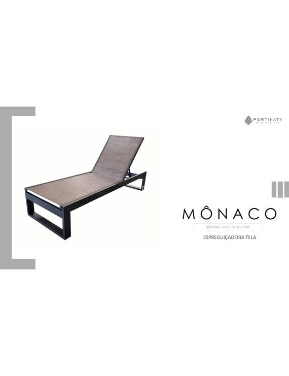 Espreguiçadeira Mônaco Tela (alumínio 50 x 25)