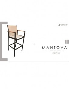 Banqueta Bar Mantova Braço Alumínio