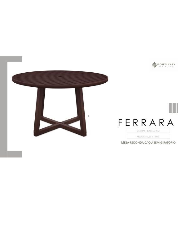 Mesa Lateral Redonda  S/ Furo