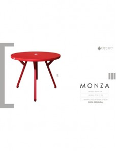 Mesa Redonda   (C/ ou S/ Furo)
Pés com regulagem.