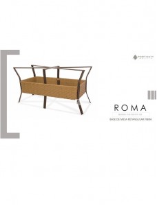 Base De Mesa Retângular Roma