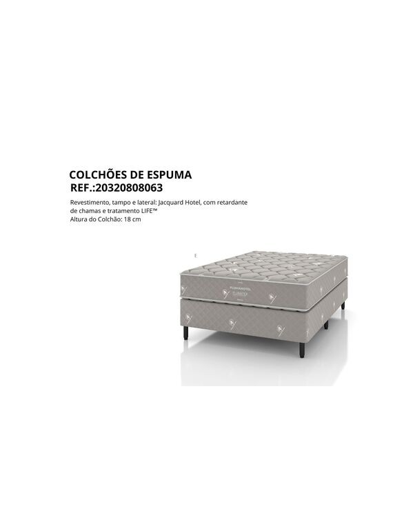 PLUMASPUMA D28 138 x 188 x 18 - TEC ANTI FIRE MARROM