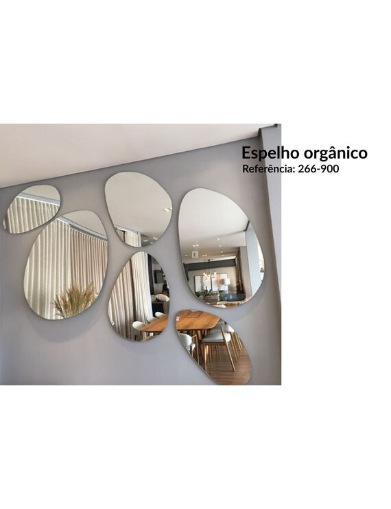 Espelho ogânico sem moldura