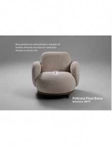POLTRONA FLOUT GIRATÓTIA BAIXA
