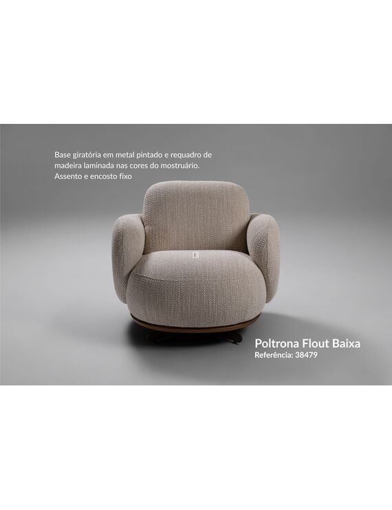 POLTRONA FLOUT GIRATÓTIA BAIXA