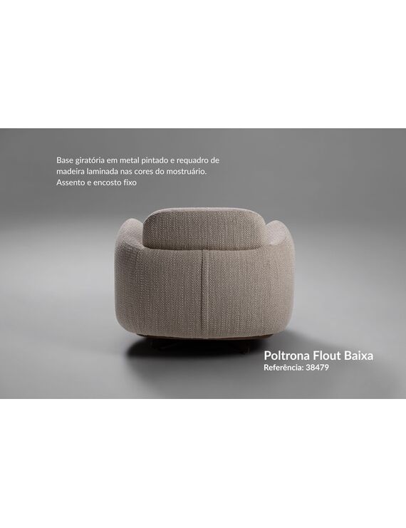 POLTRONA FLOUT GIRATÓTIA BAIXA