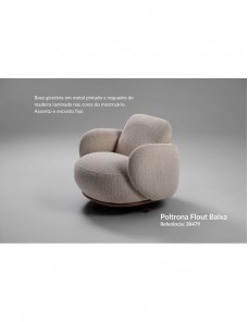 POLTRONA FLOUT GIRATÓTIA BAIXA