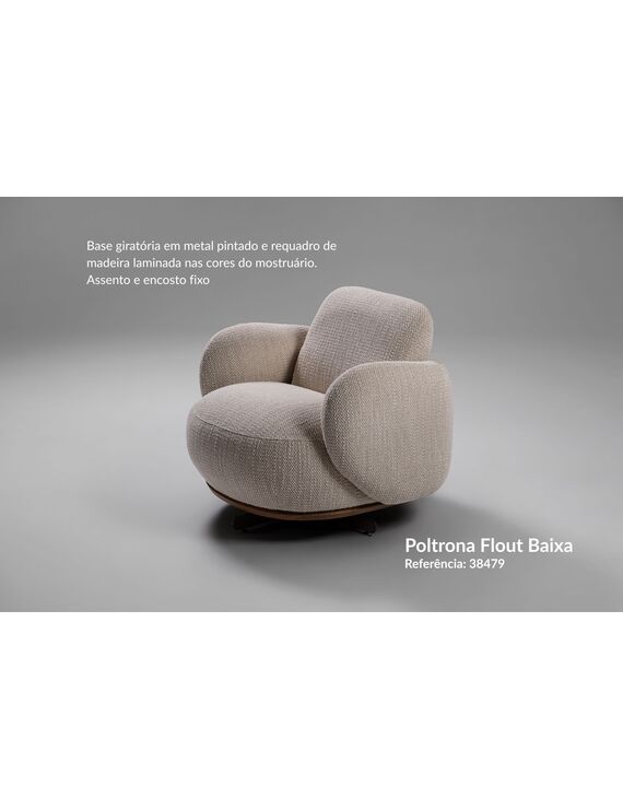 POLTRONA FLOUT GIRATÓTIA BAIXA